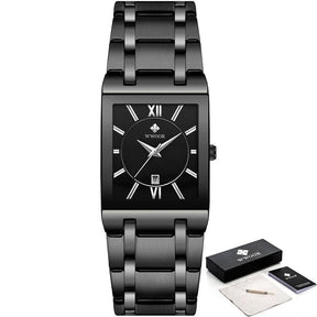 watches : Horloge Heren Volledig Goud - Luxe Quartz Polshorloge in Volledig zwart van Pantino