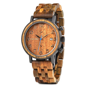 watches : Horloge Dames Beige - Herenhorloge in Hout en Staal Roestvrij Staal in Bruin van Pantino