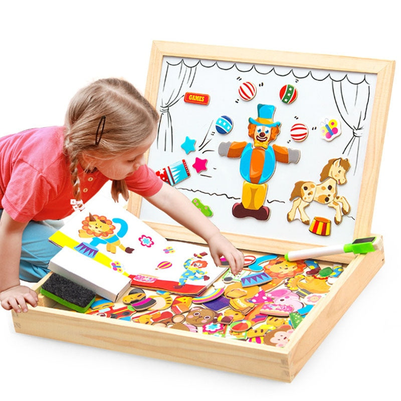 other : Magnetisch Teken - En Puzzelbord Kinderen in Circus van Pantino