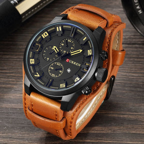 watches : Horloge Bruine Koffie - Luxe Navigator in van Pantino