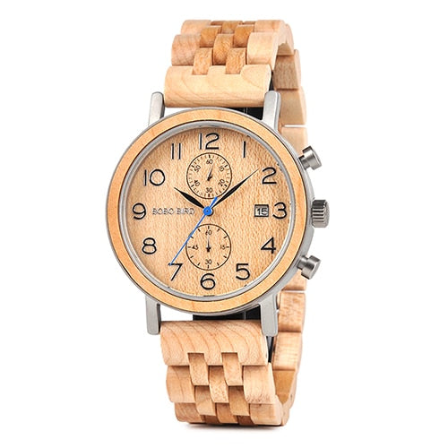 watches : Horloge Dames Beige - Herenhorloge in Hout en Staal Roestvrij Staal in Beige van Pantino