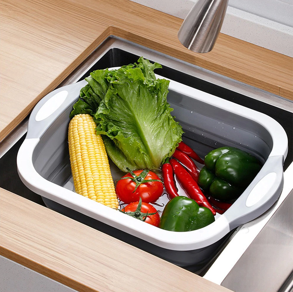 home & garden : 3-in-1 Snijplankmand Groen in van Pantino