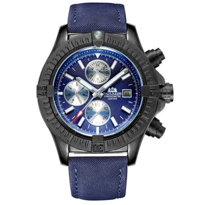 watches : Horloge Zwart - Automatisch Zelfopwindend in Zwarte Blauwe Panda van Pantino