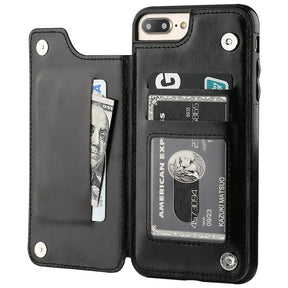 Phone Case : Portemonnee Zwart - IPhone Leren Hoesje in Zwart van Pantino