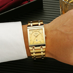 watches : Horloge Heren Volledig Goud - Luxe Quartz Polshorloge in van Pantino