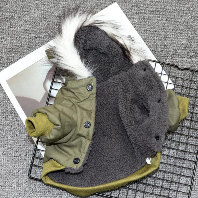 pets : Honden Winterjas - Khaki in van Pantino