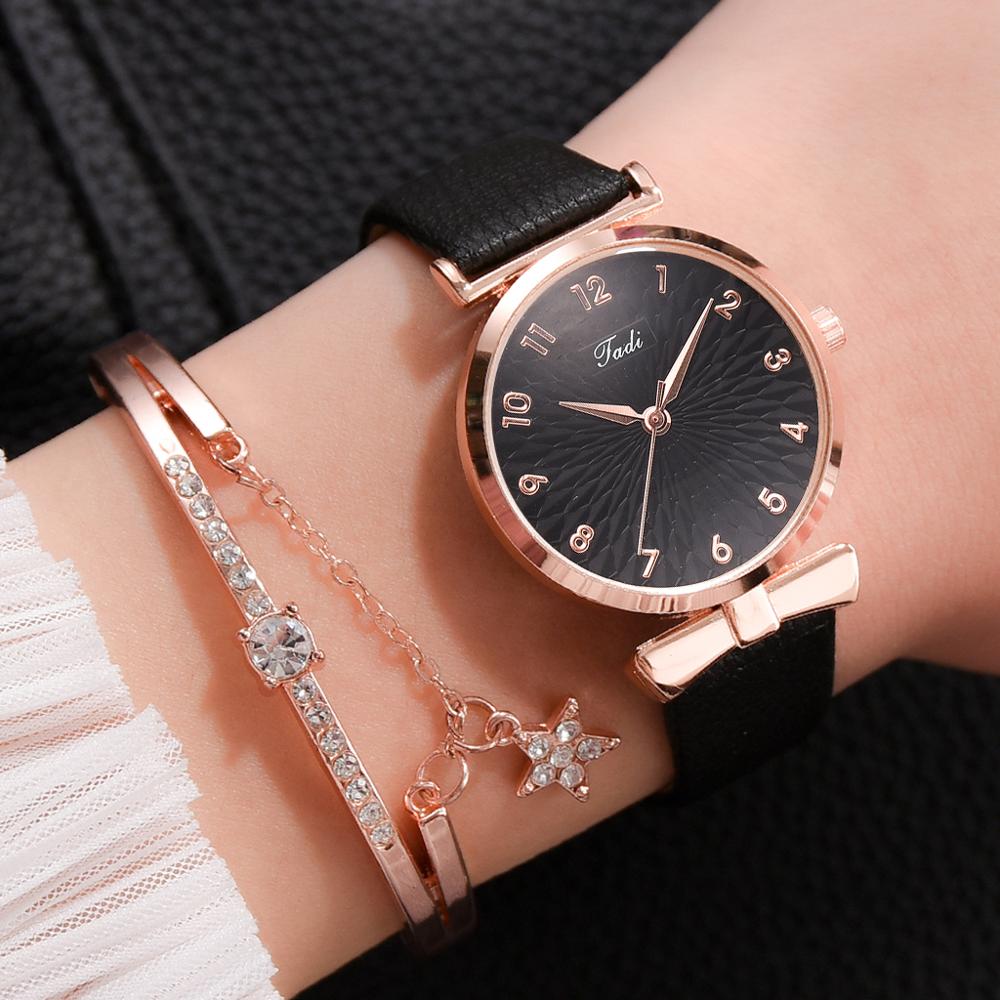 watches : Horloge met Magnetische Band Dames Goud in Zwart - Leren band van Pantino