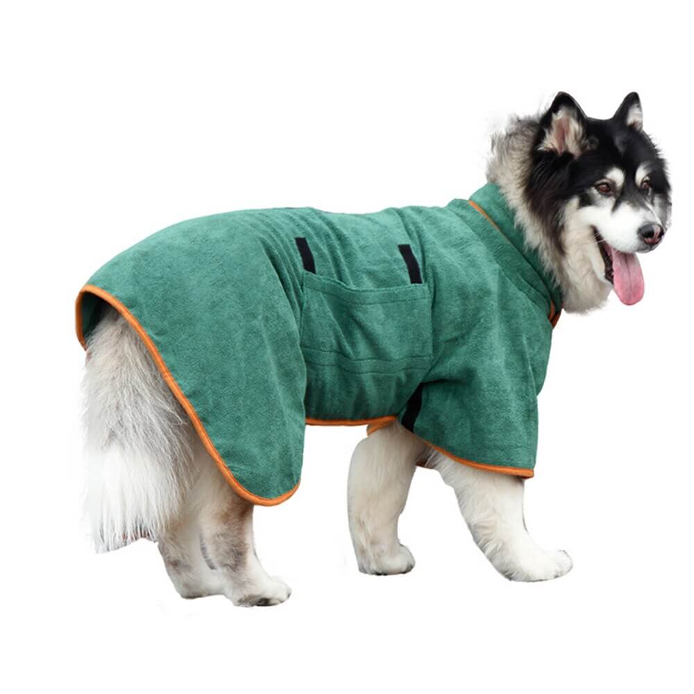 pets : Pet Badjas Microvezel - Groen in van Pantino