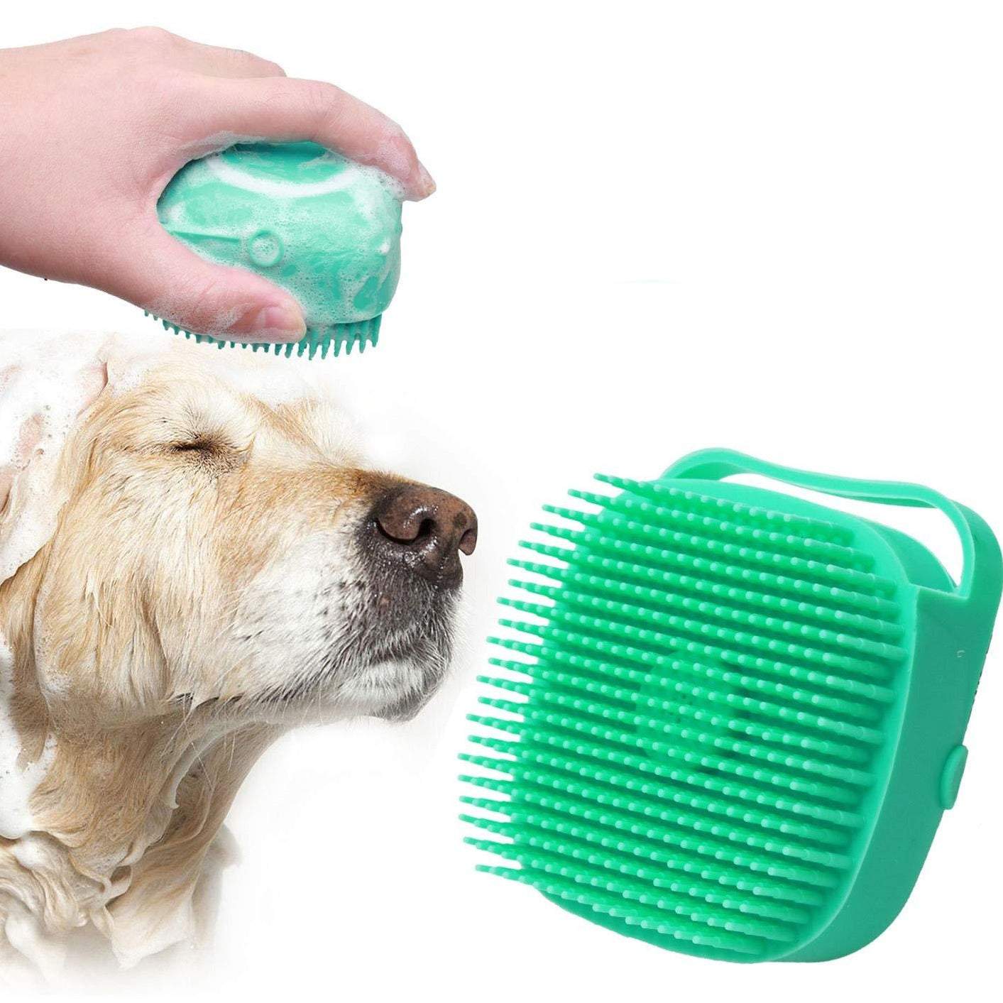 pets : Massageborstel voor Honden - Groen in van Pantino