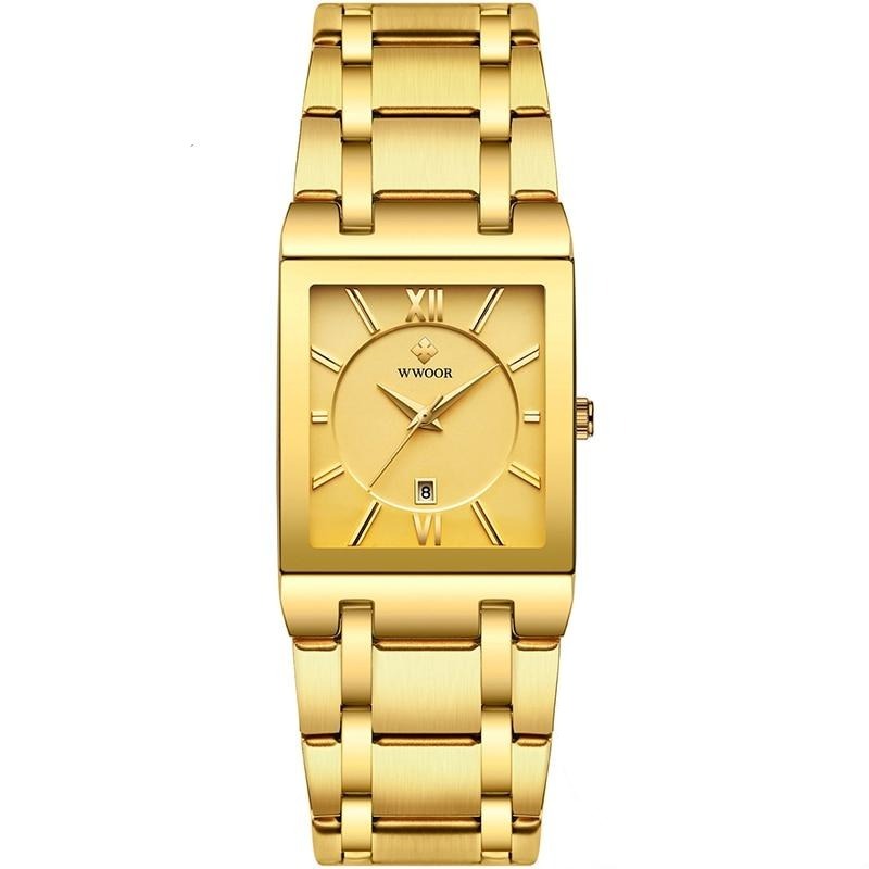 watches : Horloge Heren Volledig Goud - Luxe Quartz Polshorloge in Volledig goud van Pantino