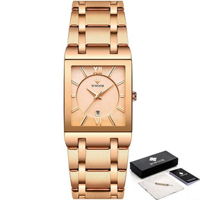 watches : Horloge Heren Volledig Goud - Luxe Quartz Polshorloge in Rose van Pantino
