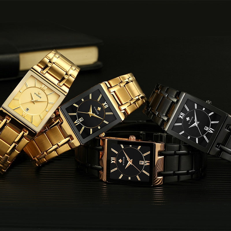 watches : Horloge Heren Volledig Goud - Luxe Quartz Polshorloge in van Pantino