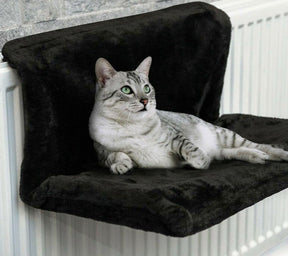 pets : Kat Radiator Hangmat Polyester - Zwart in van Pantino