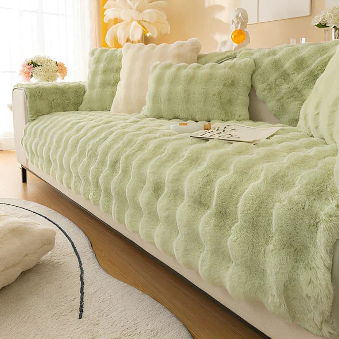 pets : Bankhoes CosyCover - Witte stretch 2-zits hoes met perfecte pasvorm en bescherming in Groen van Pantino