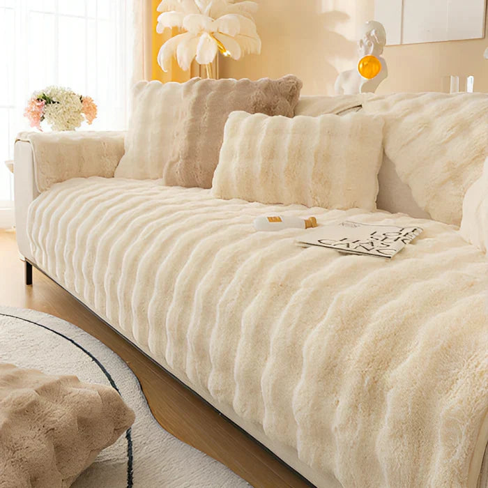 pets : Bankhoes CosyCover - Witte stretch 2-zits hoes met perfecte pasvorm en bescherming in Wit van Pantino