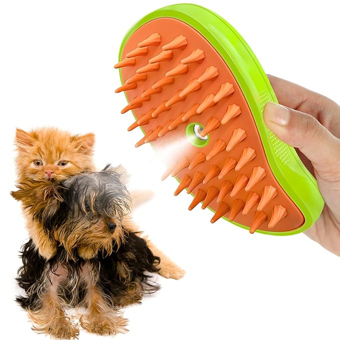 pets : FurCare - Stoomborstel voor Huisdieren - Groen in van Pantino
