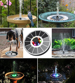 outdoor equipment : LED Zonne Waterfontein voor Tuin & Vijver | Duurzame fontein met hoge waterdruk in van Pantino