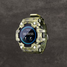 watches : Militair Smartwatch - Zwart in Camouflage van Pantino