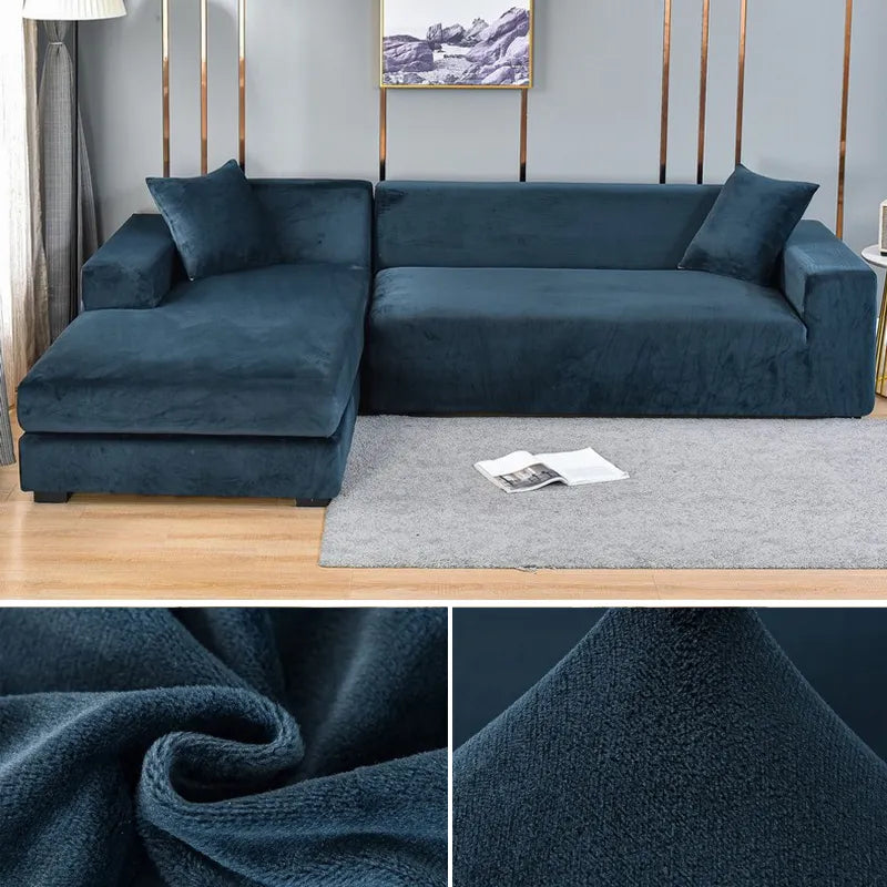 home & garden : CouchCover - Zachte Antislip Meubelbeschermer - Grijs in Donkerblauw van Pantino