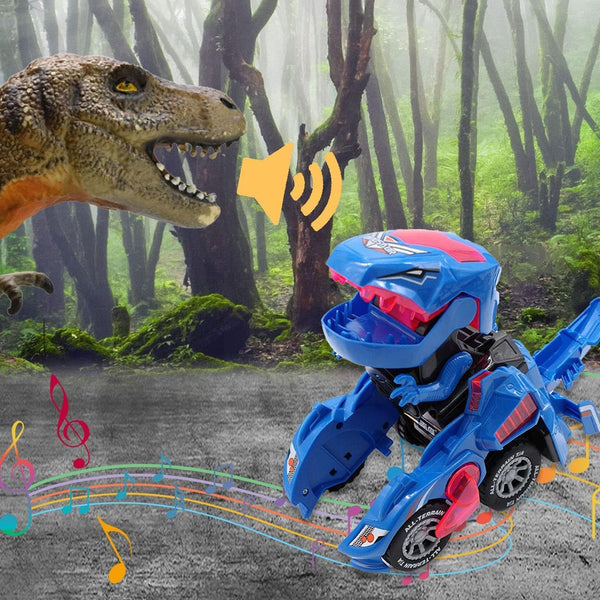 other : DinoCar - Dinosaur-Transformerende Bagdel - Blauw in van Pantino