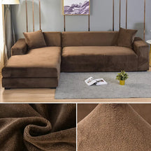 home & garden : CouchCover - Zachte Antislip Meubelbeschermer - Grijs in Bruin van Pantino