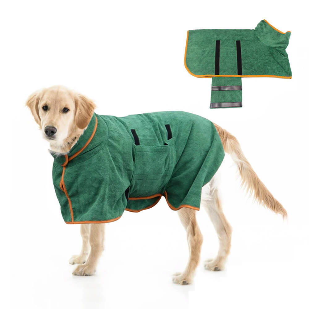 pets : Pet Badjas Microvezel - Groen in van Pantino