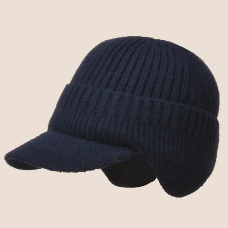 Beanie : Beanie Heren Marineblauw - BeanieCaps - Warme Gebreide Muts voor Buitenshuis in Marineblauw van Pantino
