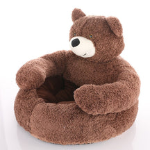 pets : TeddyBear - Bed voor Huisdieren - Khaki in Koffie van Pantino