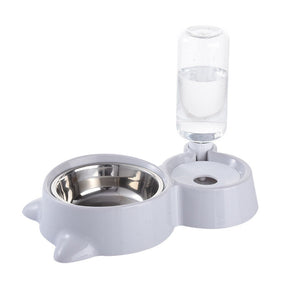 pets : Smul en Slok Set - Hydrateer en Voed Jouw Huisdier Eenvoudig - Grijs in Grijs van Pantino