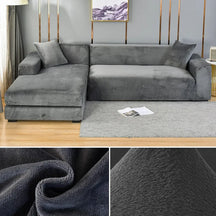 home & garden : CouchCover - Zachte Antislip Meubelbeschermer - Grijs in Donkergrijs van Pantino