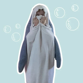 Wearable Blanket : Hoodie Kinderen - SnugShark - Gezellige met Haaien Deken in van Pantino