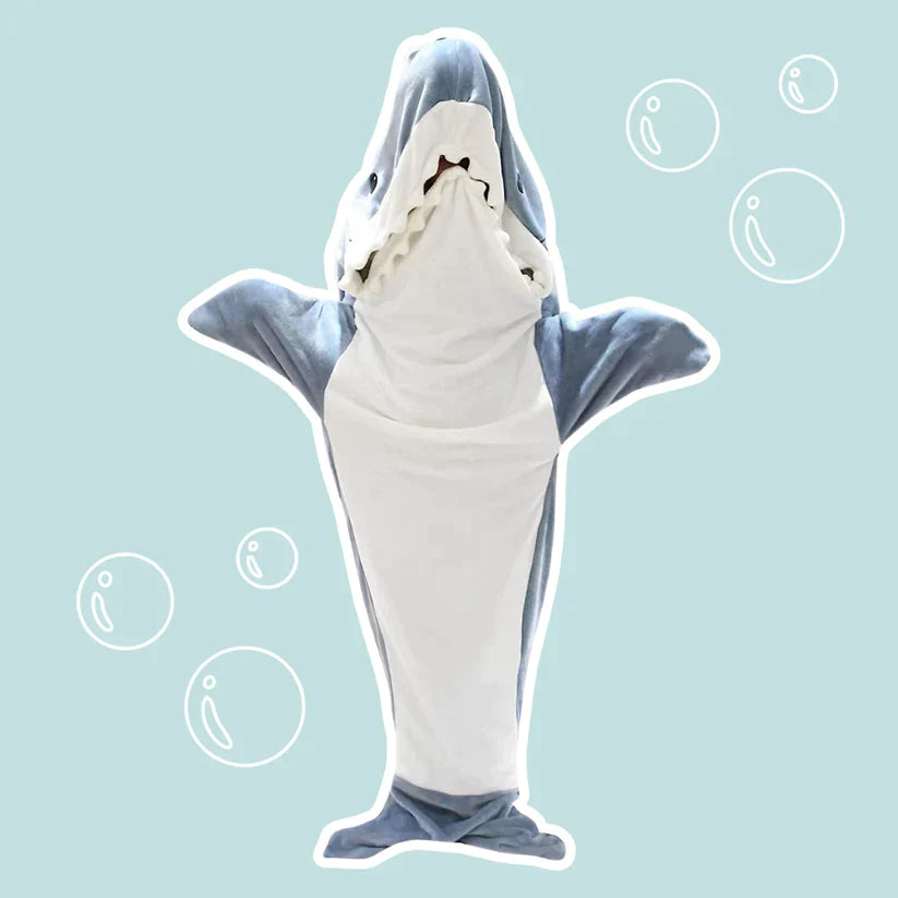 Wearable Blanket : Hoodie Kinderen - SnugShark - Gezellige met Haaien Deken in van Pantino