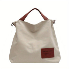shoulder bag : Schoudertas Crèmewit - AdeleBag - Eenvoudige Canvas in Crèmewit van Pantinoshop