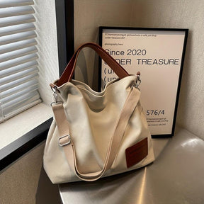 bags : Schoudertas Crèmewit - AdeleBag - Eenvoudige Canvas in van Pantino