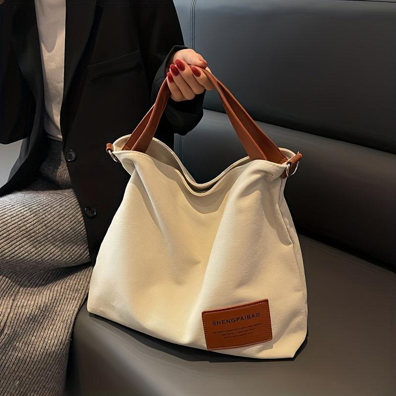 bags : Schoudertas Crèmewit - AdeleBag - Eenvoudige Canvas in van Pantino