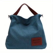 bags : Schoudertas Crèmewit - AdeleBag - Eenvoudige Canvas in Blauw van Pantino
