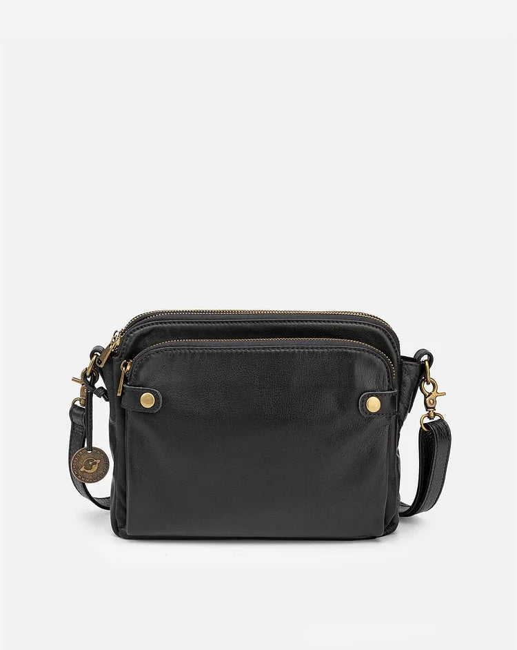 bags : Schoudertas Bruin - AgentBag - Leren Crossbody Schoudertassen in Zwart (3 op voorraad) van Pantino