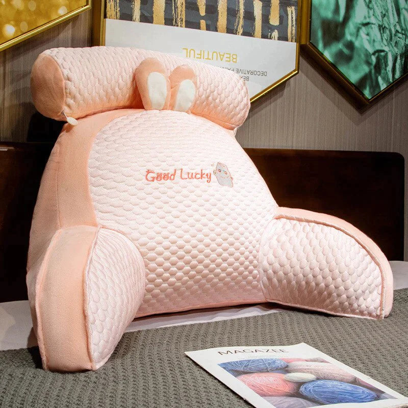 home & garden : BackRest - Stoel Waist Kussen - Wit in Roze van Pantino