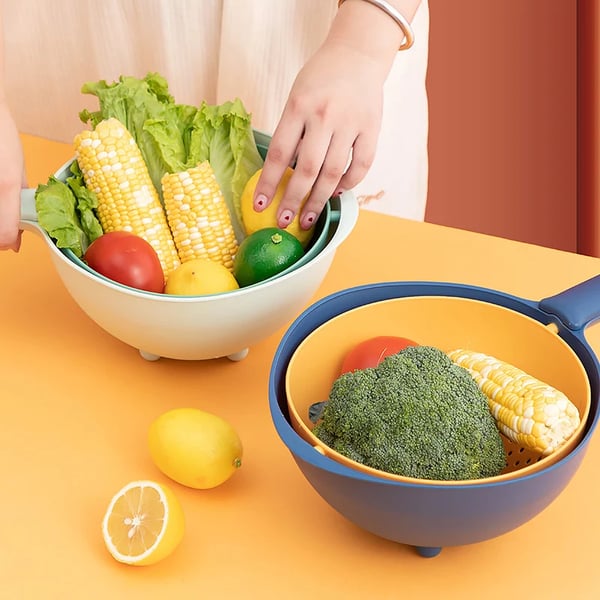 home & garden : DrainBasket - Dubbele Afvoerkorf - Blauw in van Pantino