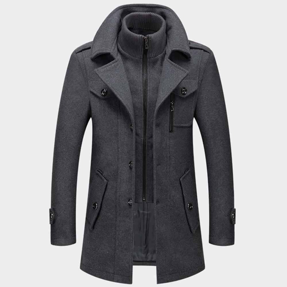 men's fashion : Benjamin- Lange winterjas Heren in Grijs van Pantino