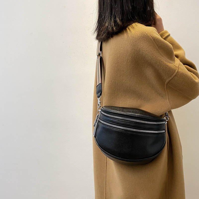 bags : Schoudertas Dames Zwart - BumBag - Modieuze voor in van Pantino
