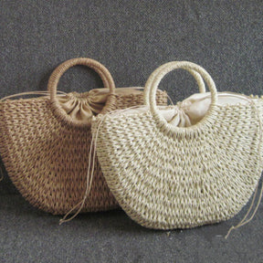bags : Handgeweven Strooien Tas Beige in van Pantino