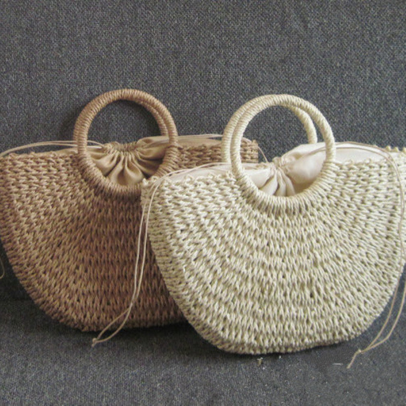 bags : Handgeweven Strooien Tas Beige in van Pantino