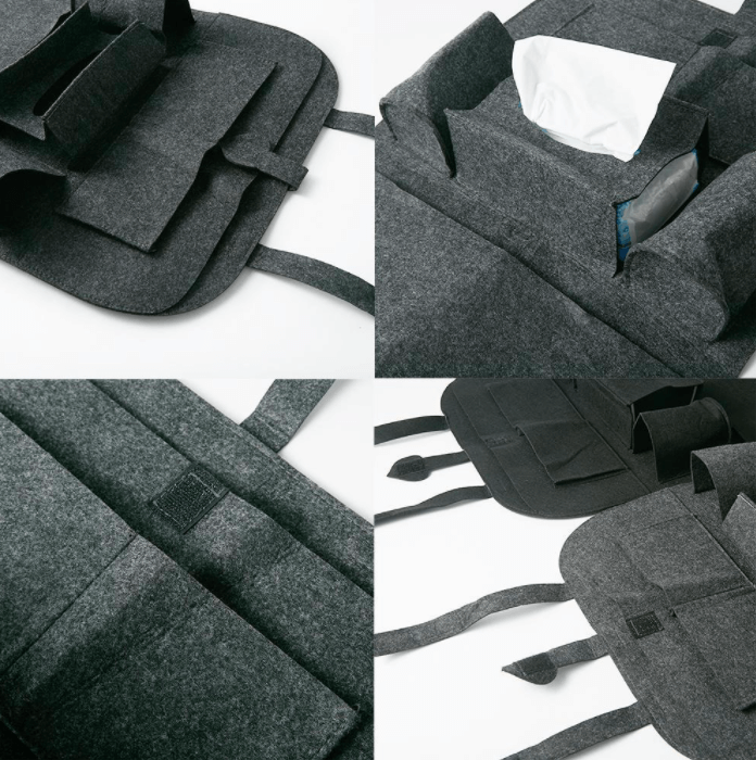 Car Seat Organizer : Auto Achterbank Opbergzak Organisator - Donker Grijs in van Pantino