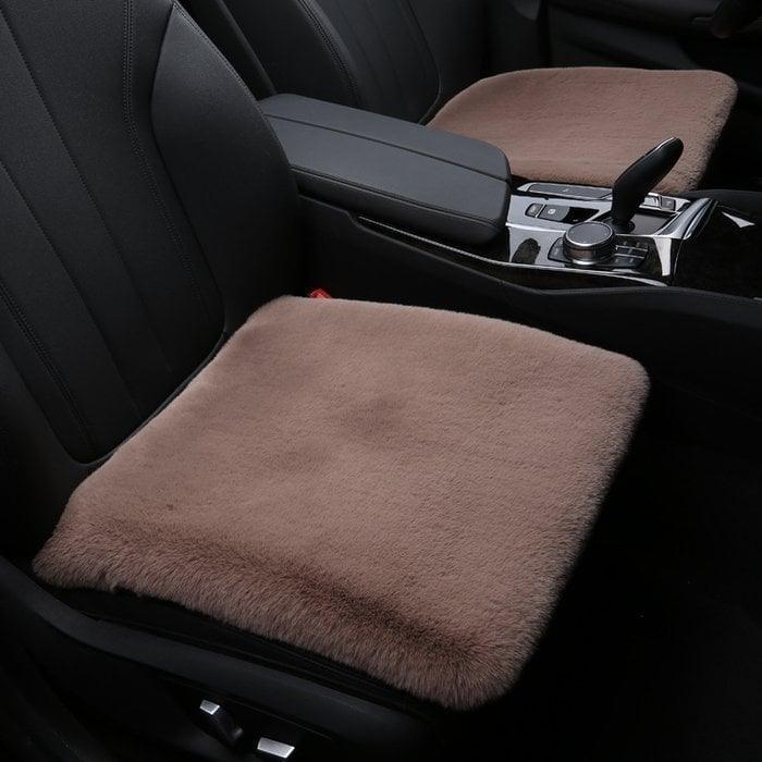 other : CarMat - Pluche Hoezen voor Autostoelen - Lichtroze in Camelbruin Lichtroze van Pantino