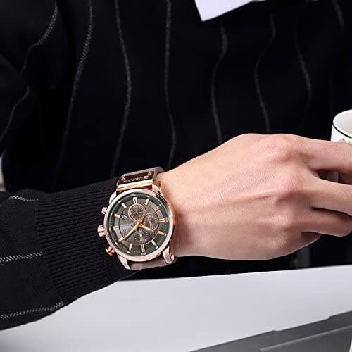 watches : Horloge Heren Zwart - Curren Chronograaf Polshorloge voor in van Pantino