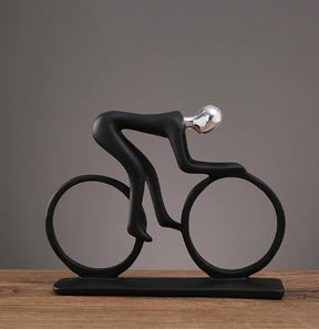 home & garden : CycleCraft - Fiets Sculptuur - Goud in Zilver van Pantino