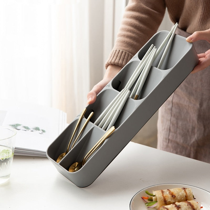 home & garden : CutleryOrganizer - Compacte Keukenbestek Organiser - Grijs in van Pantino