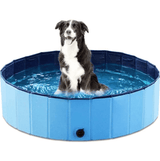 Piscine pour Chien Pliable en PVC Bleu - Bassin Portable Rafraîchissant pour Chiens & Enfants