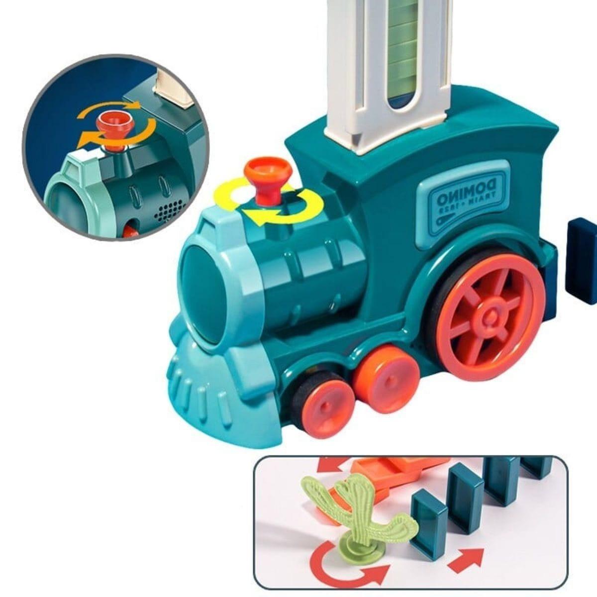 other : Domino Trein Automatische Stenenlegger - Blauw in van Pantino